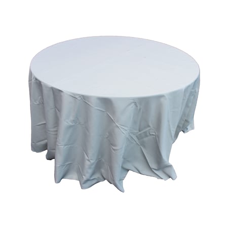 Atlas Commercial Products 120" Round Polyester Tablecloth, Gray PY-120R-11